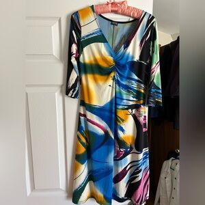 Vibrant Abstract Midi Dress